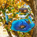Feeders Solar Crackle Lights Hanging Patio Bird Feeder Solar Bird Feeder