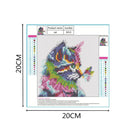 Cat Butterfly 5D Full Drill Diamond Painting Embroidery DIY Cross Stitch(A)