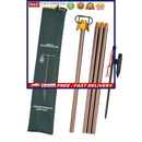 Outdoor Double Shepherd Hook Heavy Duty Garden Poles for Hanging Lights Plants