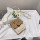 Fashion Contrast Color PU Leather Crossbody Bag Casual Women Mini Shoulder Bags