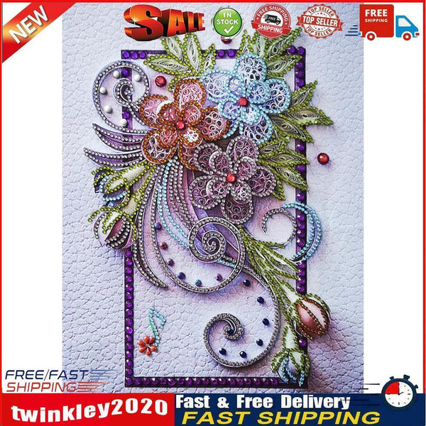 5D DIY Diamond Painted Special Shaped Diamond Flower Series PH035 Newly