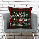 Christmas Pattern Linen Pillowcase Soft Throw Pillow Case Sofa Cushion (5)