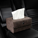 Car Tissue Box Waterproof Moisture-proof Folding Paper Towel Box (Brown)