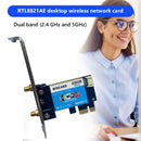 Dual Band Wireless PCIEX WiFi Bluetooth 4.0 Card 433Mbps 802.11a/ac for PC