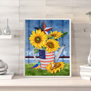 Sunflower Bird Oil Paint By Numbers Kits Canvas Picture DIY Home Decoration Gift