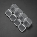 Matefielduk 4 Compartment Pill Box, Clear Faux Box