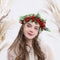 Artificial Red Holly Berry Christmas Decor Wire Bundle Garland Wreath Adjustabl`