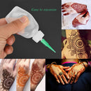 Applicator Paste Tattoo Henna Kit Body Art Pigment Bottle with 4 Nozzles