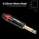 6.35mm Male 1/4"" Mono Jack Audio Plug Connector Jack Adapter for Microphone