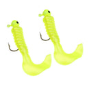 17pcs Fishing Lure  Jig Head Hook Grub Worm Soft Baits Shads Silicone Newly
