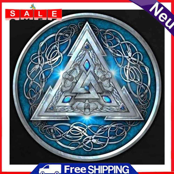 Nordic Badge Oil Paint By Numbers Kits DIY Handpainted on Canvas Wall Pictures