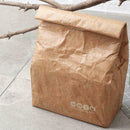 1PCS Yellow Kraft Paper Lunch Bag Reusable Durable J9H9 Insulated Thermal W6J7