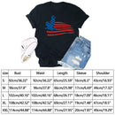 Independence Day Print Flag Tea T-Shirt (Black XL)