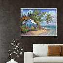 Seaside View 5D DIY Full Round Drill Diamond Painting Mosaic Decor Kits 50x40
