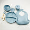 #A 6pcs Silicone Baby Feeding Set Anti Slip Plates for Food Tableware for Kids