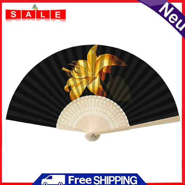 Flowers Painting By Numbers Folding Fans Craft DIY Digital Painting On Canvas