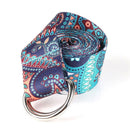Adjustable Pilates Colored Printed D-Ring Belts Fitness Exercise Yoga Strap