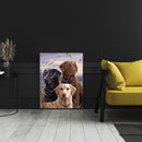 5D DIY Diamond Painting Full Round Drill Three Dogs Wall Decor Rhinestone Art
