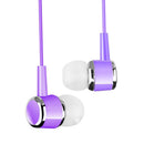 Universal In-Ear Earbuds Headsets Music Earphones 3.5mm Headphone (Purple) Newly