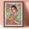 Partial Special Diamond Painting Kit Girl Holding Lotus Rhinestone Picture