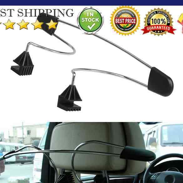 Headrest Seat Metal Stainless Coat Hanger Clothes Jacket Suits Shirts Holer