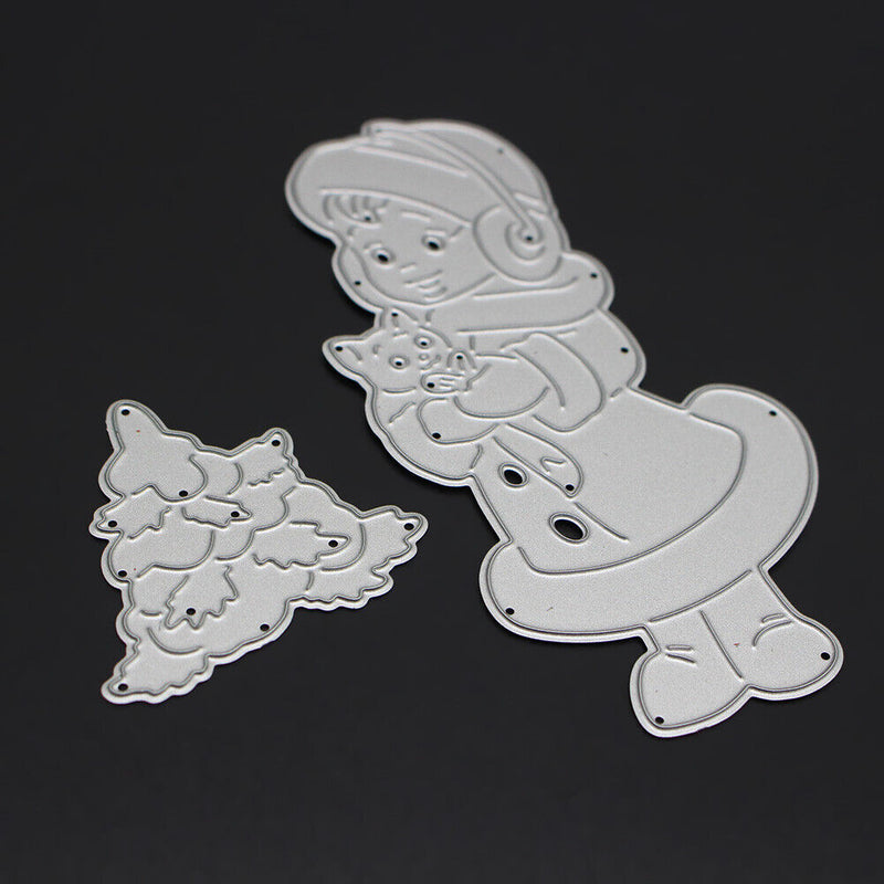 Girl Cat DIY Metal Cutting Dies Stencils Scrapbooking Embossing Craft-16532