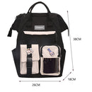 Fashion Women Contrast Color Rucksack Teenage Girl Travel Large Handbag Backpack