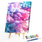 DIY Coloring Picture Illusive Smoke Oil Painting By Number Acrylic Paints Set