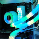CoolMoon 2pcs Hose Pipe Aura Sync Water Cooling Tube Silicone PC Case Decor
