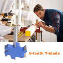 6 Tooth Lengthening T-shaped Wood Tenon Woodworking Milling Cutter (12mm) Newly