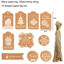 Claus Wrapping Supplies Christmas Labels Kraft Tag Hang Tags Gift Wrapping