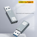 Phone Data Transfer PD Charging Adapter 10Gbps Converter USB 3.1 to Type C