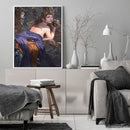 Purple Girl Oil Paint By Numbers Kits Canvas DIY Picture Home Decoration Gifts