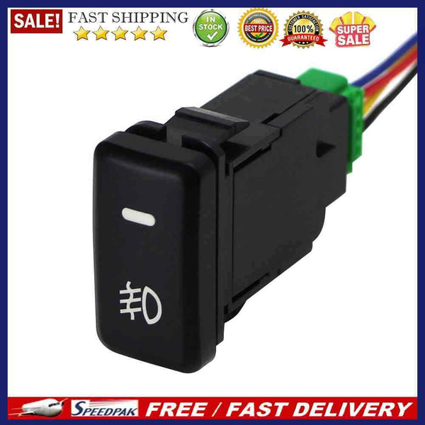 12V Waterproof 4-Wire Push Button Fog Light Switch with Yellow LED for Toyo