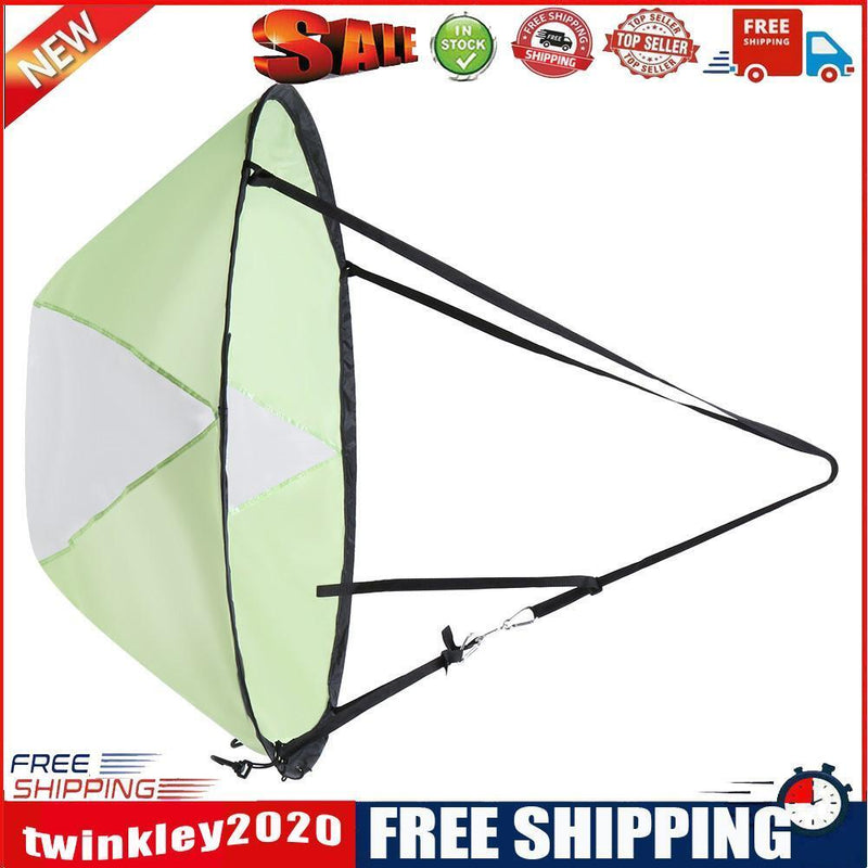 Foldable Kayak Boat Wind Sail Paddle Sailing Canoe Boat Wind Window (Green)