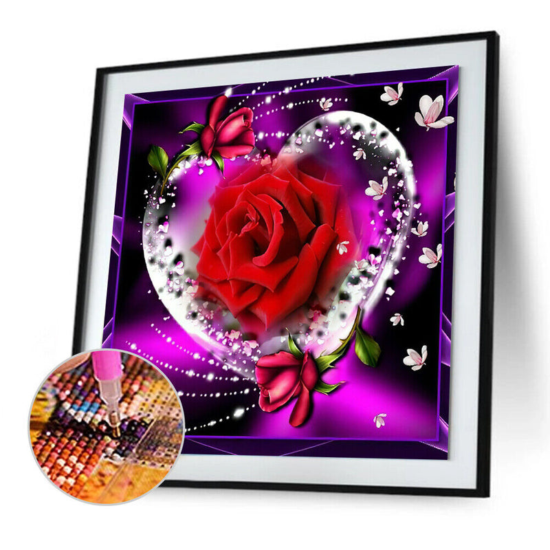 Home Decor Art 5D Diamond Painting Love roseResin Wall Picture Newly