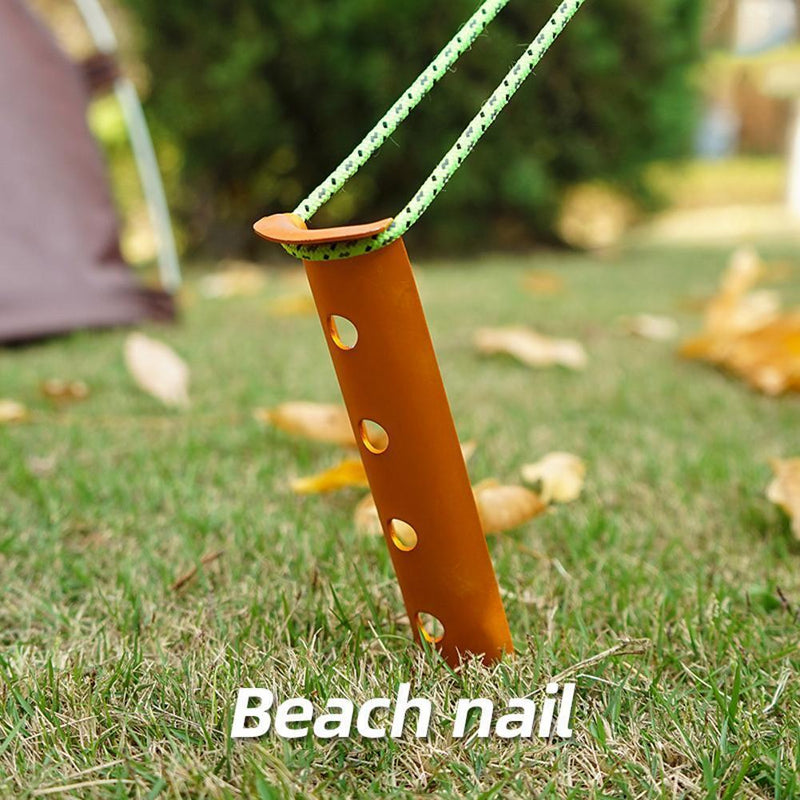 Snow & Sand Tent Stakes Pegs - Aluminum Alloy U-Shaped Tent Pegs (Golden)