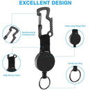 ID Card Badge Holder Doctor Nurse Clip Badge Reel Clip Retractable Keychain