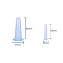 2pcs Silicone Cupping Suction Can Vacuum Face Leg Arm Massage Cup (Blue)