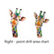 5D DIY Diamond Painting Cute Colorful Giraffe Cross Stitch Embroidery Kits Newly