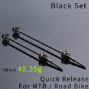 RISK Titanium Alloy Bicycle Quick Release Skewers Lever MTB Parts (Black) Newly