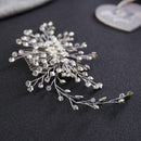 Party Handmade Crystal Hair Comb Flower Headdress Head Clip Bride Headpiece