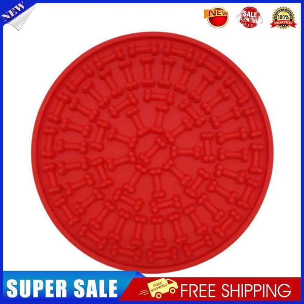#A Silicone Dog Feeding Lick Mat Cat Feeder Licking Pad Slow Feeder Bowls for Pe