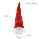 LED Light Up Glow Hanging Faceless Gnomes Pendant Christmas Ornament (B Grey)