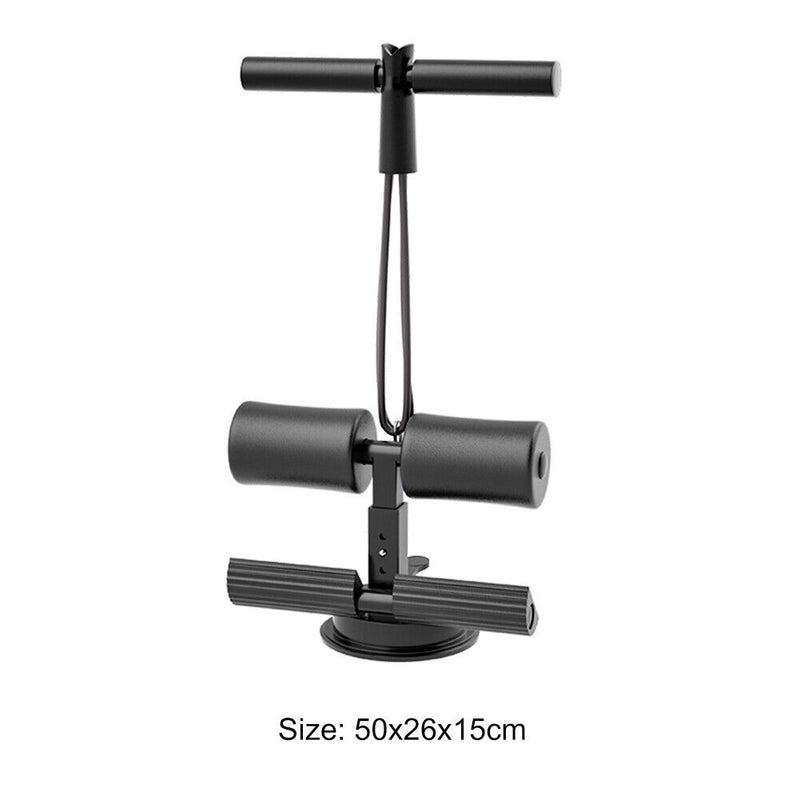 Sit Up Aid Trainer Self-Suction Home Fitness Sit Ups Assistant Bar (Black) Newly