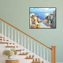 5D Full Round Drill Diamond Painting Seaside Castle Steps DIY Cross Stitch