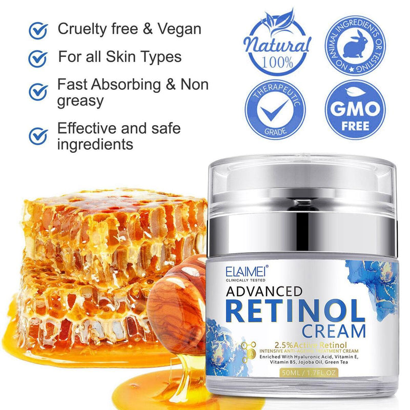 Elaimei Retinol FACE CREME Vitamin A AntiAging AntiFalten Akne Feuchtigkeitscr_