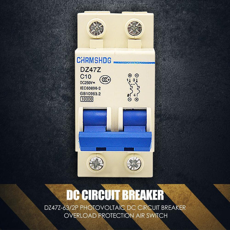 DZ47Z-63/2P Photovoltaic DC Circuit Breaker Protection Air SwitchX3(10A)