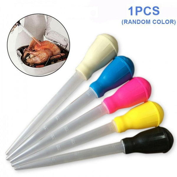 Turkey Baster BBQ Meat Syringe Tube Pumps Pipe with Rubbers Bulb Heat Resistants