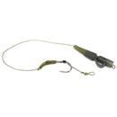 #A 2 Packs Hair Rigs Braided Line High Sensitivity Portable Thread Steel Hook Ri